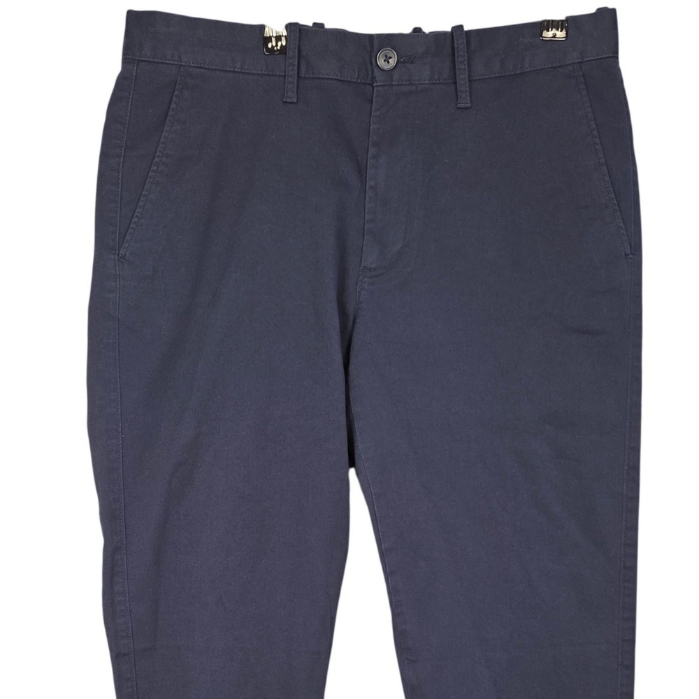 J Crew Straight Chino Pants Mens 31x30 Navy Blue Flex Stretch Casual Cotton NEW
